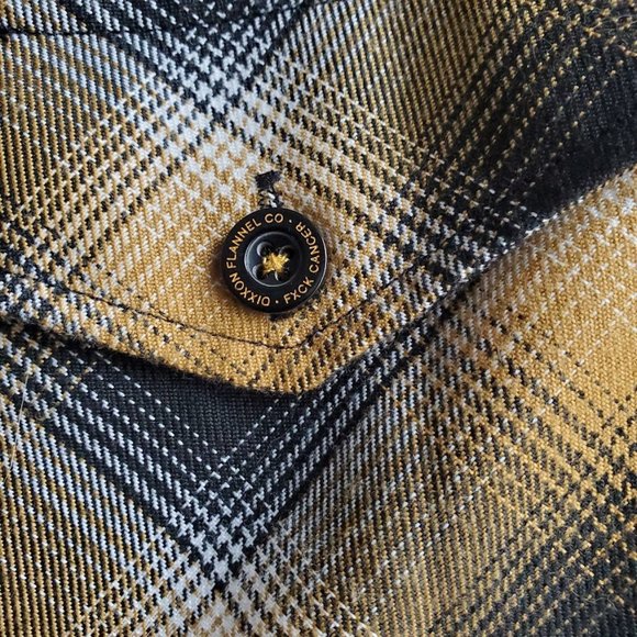 Dixxon Flannel CO FXCK CANCER Men's Flannel Shirt - LTall - Picture 7 of 10